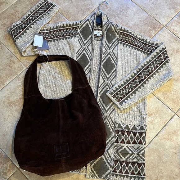 Lucky Brand Aztec Print Open Face Cardigan/Jacket Size S - Picture 10 of 16